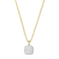 Bronzallure Square Pave Golden Necklace