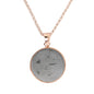 Bronzallure Medium Stone Disc Pendant Necklace