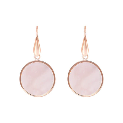 Bronzallure Stone Mini Disc Earrings