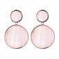 Bronzallure Stone Double Disc Drop Earrings