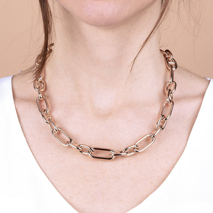 Bronzallure Oval Chain Necklace