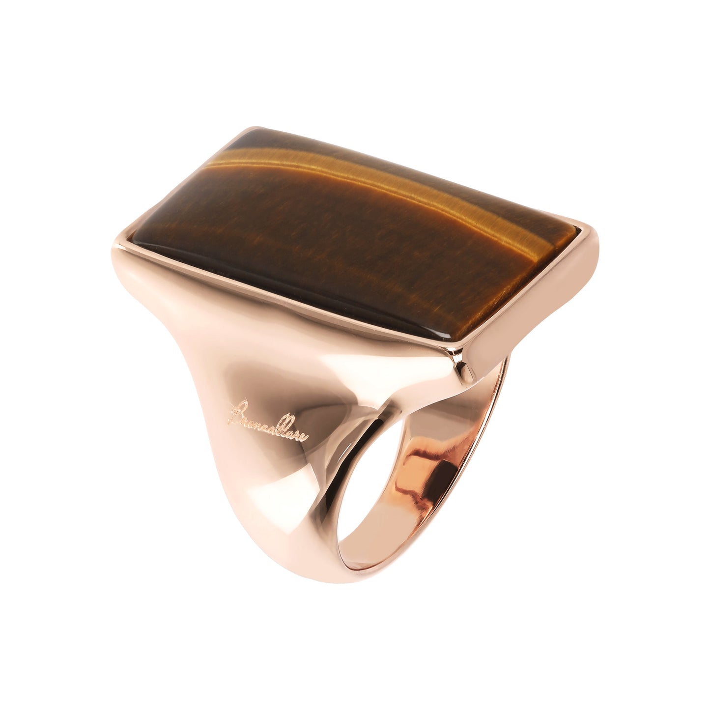 Bronzallure Rectangular Stone Adjustable Ring