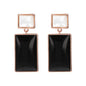 Bronzallure Mother of Pearl and Natural Stone Rectangular Earrings