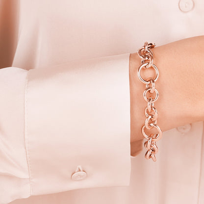 Bronzallure Bracelet with Chain and Rings