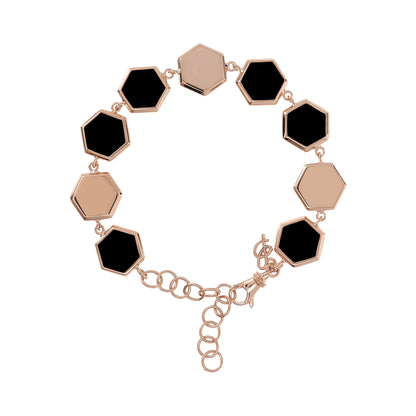 Bronzallure Multi Hexagonal Bracelet