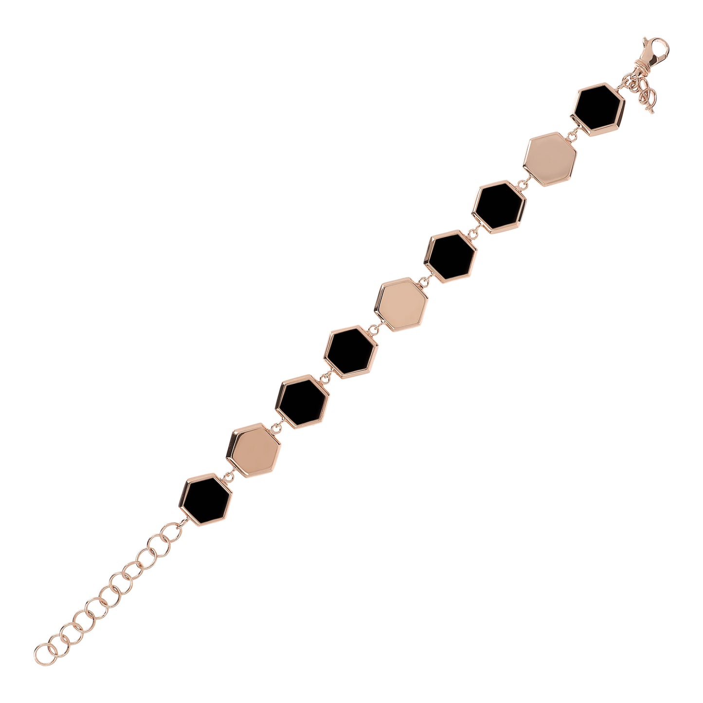 Bronzallure Multi Hexagonal Bracelet