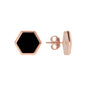 Bronzallure Hexagonal Button Earrings