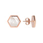 Bronzallure Hexagonal Button Earrings