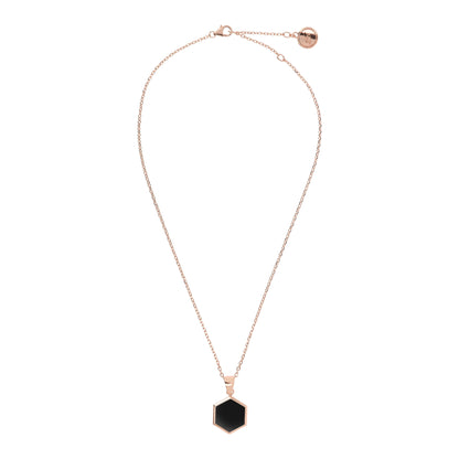 Bronzallure Small Hexagon Pendant Necklace