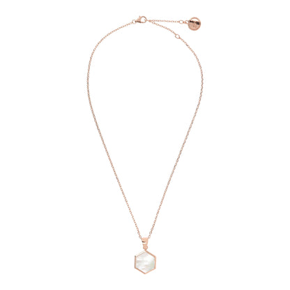 Bronzallure Small Hexagon Pendant Necklace