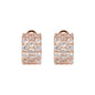 Bronzallure Cubic Zirconia Three Band Earrings