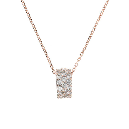 Bronzallure Cubic Zirconia Three Band Pendant Necklace