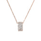 Bronzallure Cubic Zirconia Three Band Pendant Necklace