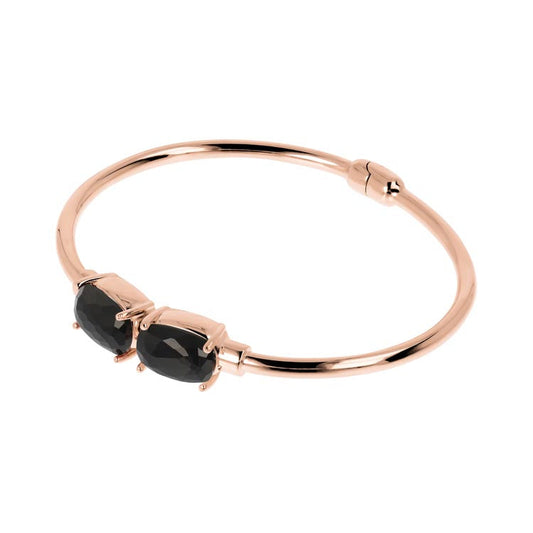 Bronzallure Variegata Black Onyx Bangle