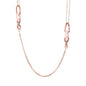 Bronzallure Variegata Rose Quartz Link Necklace 91.4cm