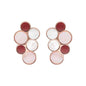 Bronzallure Alba Red Fossil Mop Flat Earrings