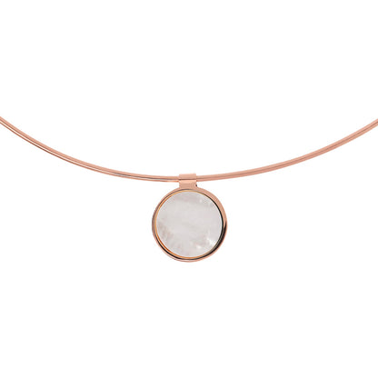 Bronzallure Alba Flat Stone Choker Necklace