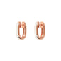 Bronzallure Miss Enamel Oval Hoop Earrings