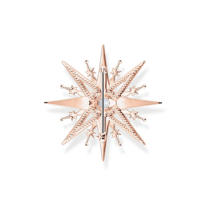 THOMAS SABO Brooch star with pink stones rose gold