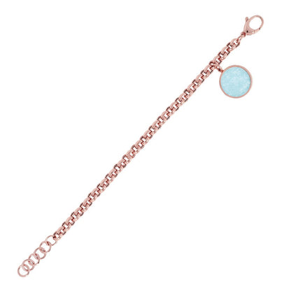 Bronzallure Rolo Bracelet With Gemstone Pendant