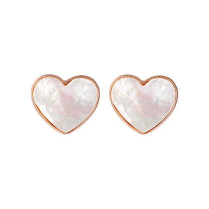 Bronzallure Natural Stone Heart Earrings