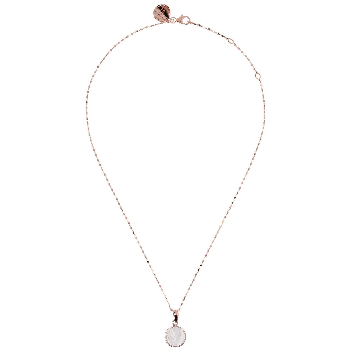 Bronzallure Small Disc Pendant Necklace