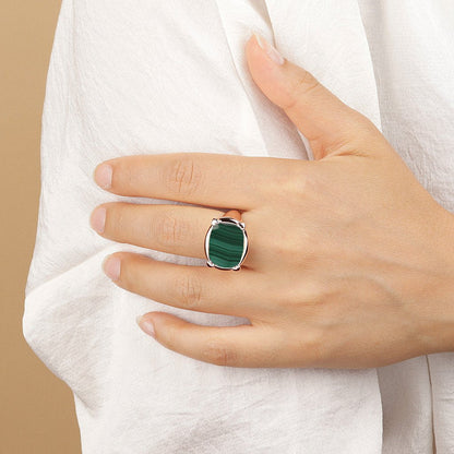 Bronzallure Queen Malachite Ring