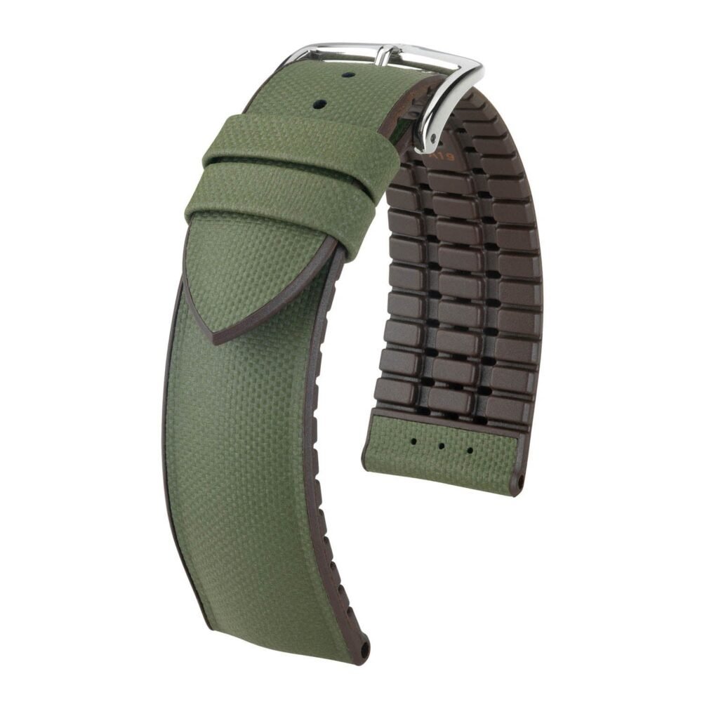 Hirsch Arne Green Sailcloth Watch Band