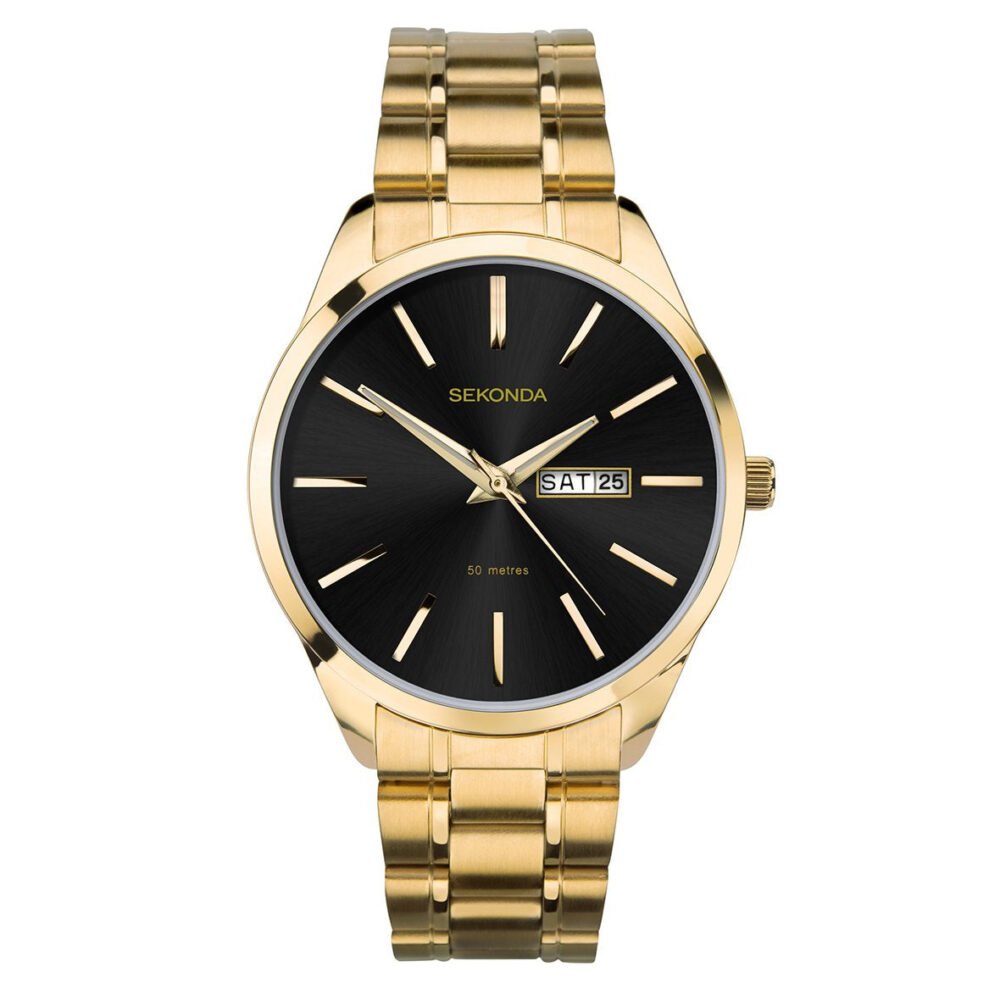 Sekonda Men's Classic Gold Plated Bracelet Watch