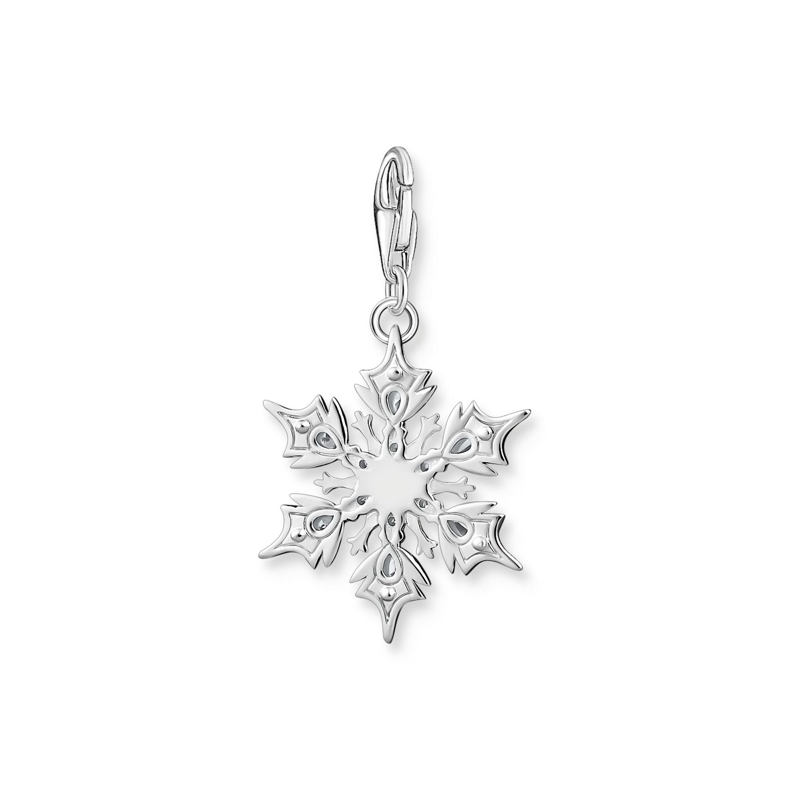 THOMAS SABO Charm pendant snowflake with blue stones silver - Image 2