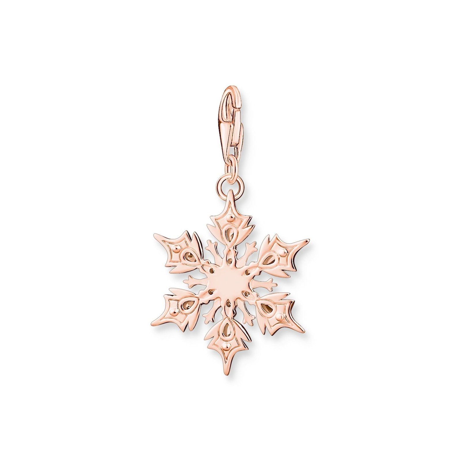THOMAS SABO Charm pendant snowflake with white stones rose gold - Image 2