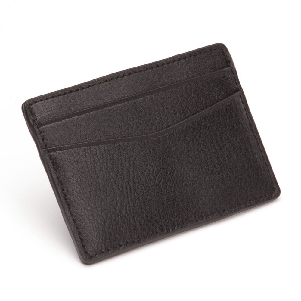 Wolf Blake Credit Card Case Black Pebble