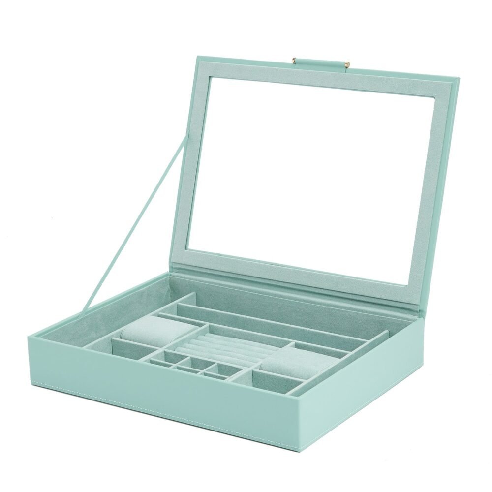 Wolf Sophia Jewellery Box with Window Jade - Image 4