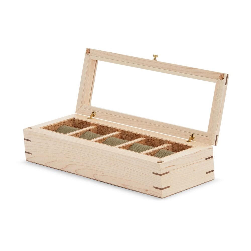 Wolf Analog Shift 5 Piece Watch Box Wood - Image 6