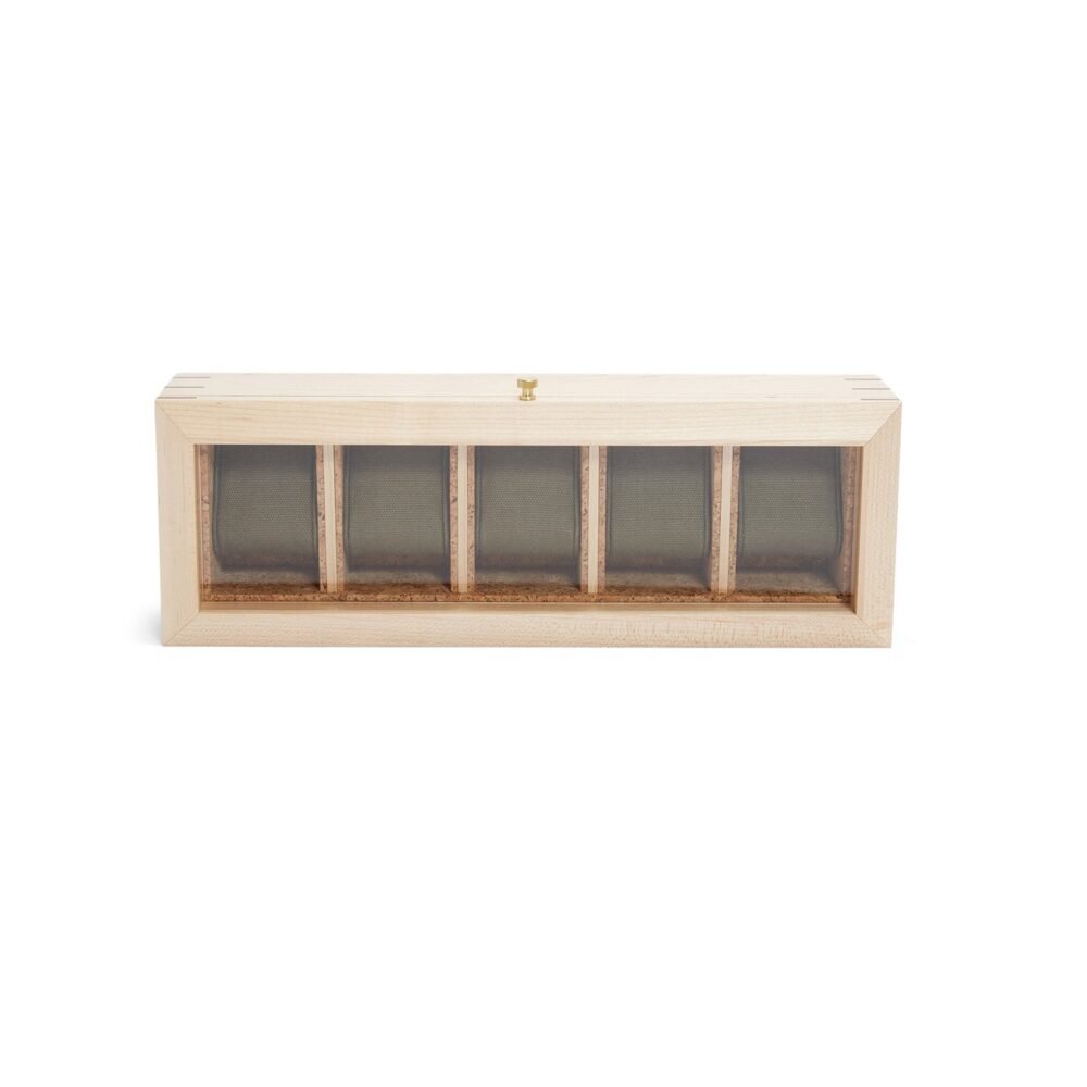 Wolf Analog Shift 5 Piece Watch Box Wood - Image 7