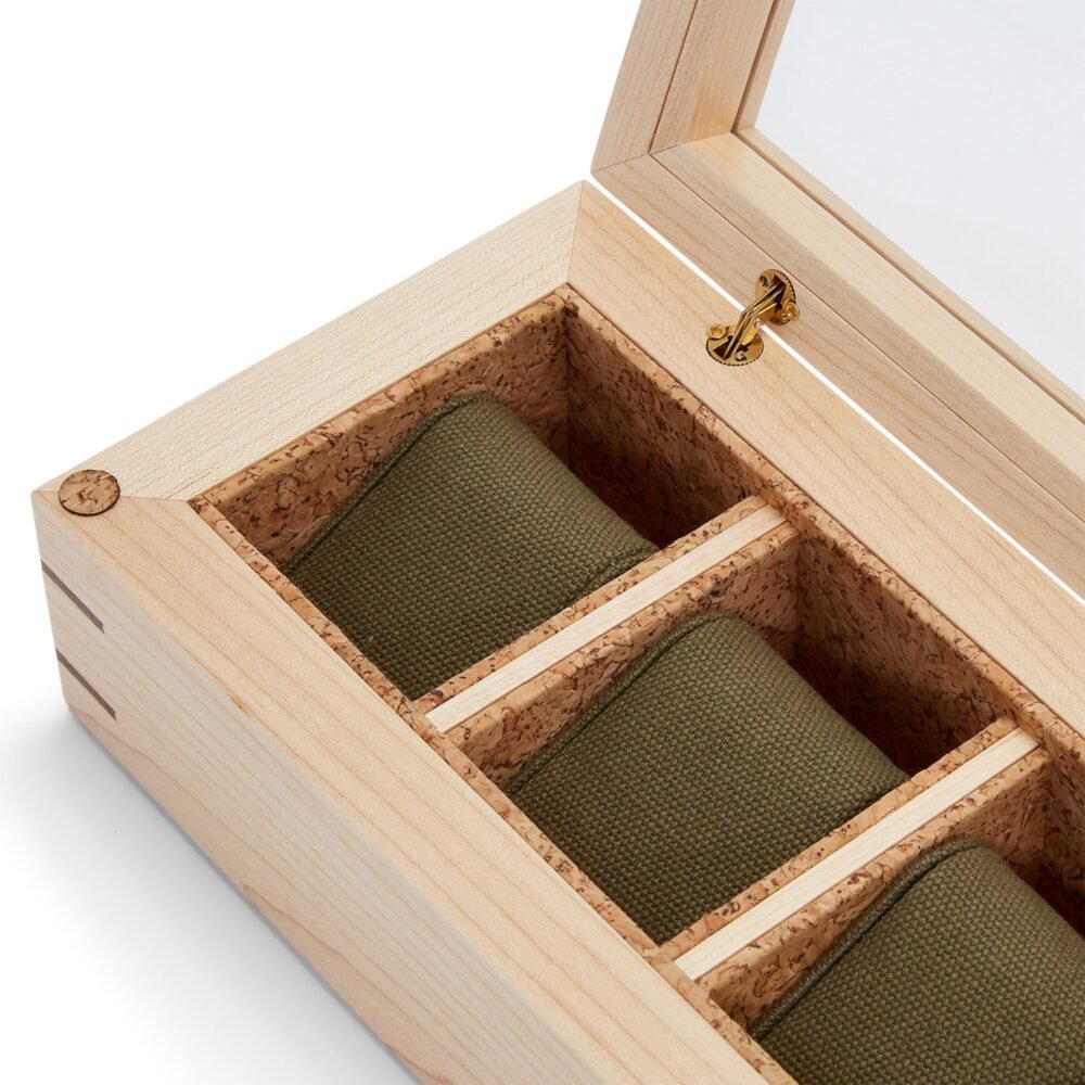 Wolf Analog Shift 5 Piece Watch Box Wood - Image 3