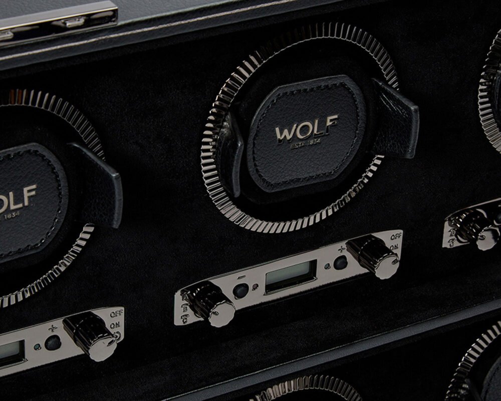 Wolf British Racing 8 Piece Watch Winder Black - Image 4