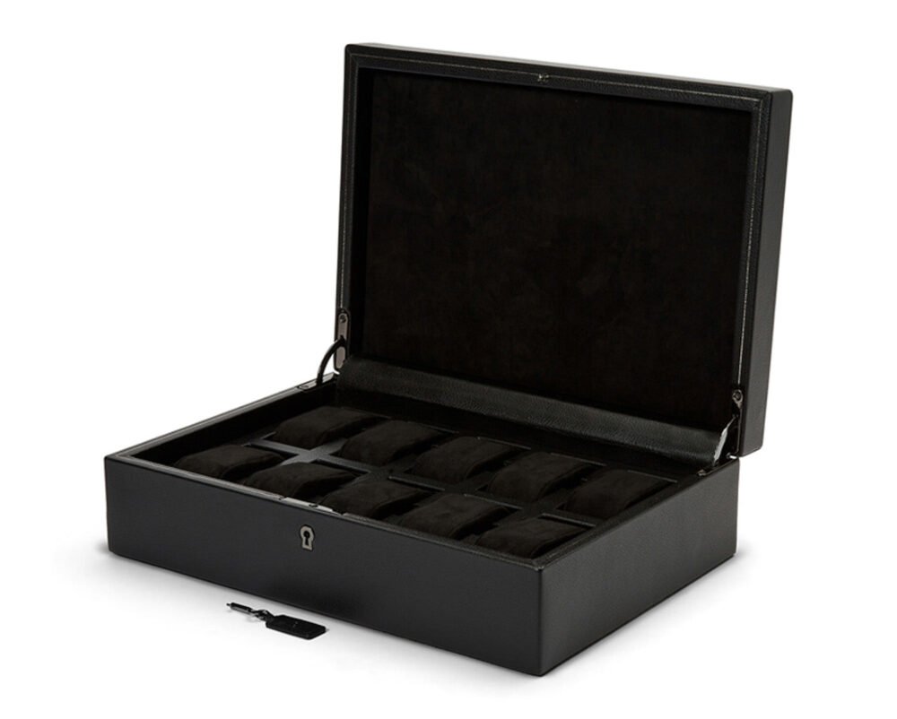 Wolf British Racing 10 Piece Watch Box Black - Image 4