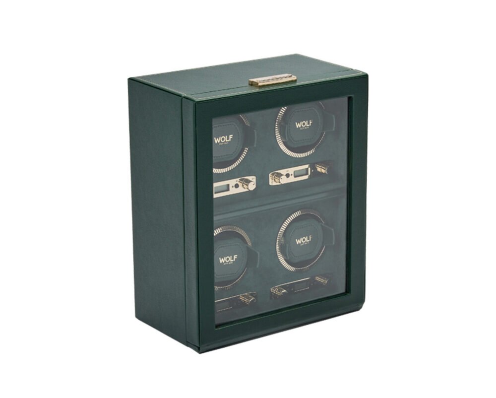 Wolf British Racing Green 4 Piece Watch Winder - Image 5