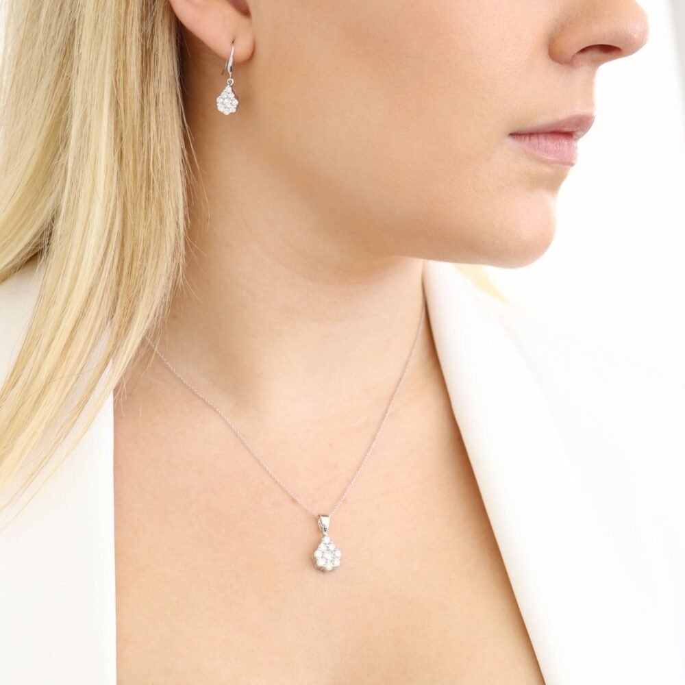 Teardrop Diamond Pendant with 1.00ct Diamonds in 9K White Gold - 9WTDP100GH - Image 3