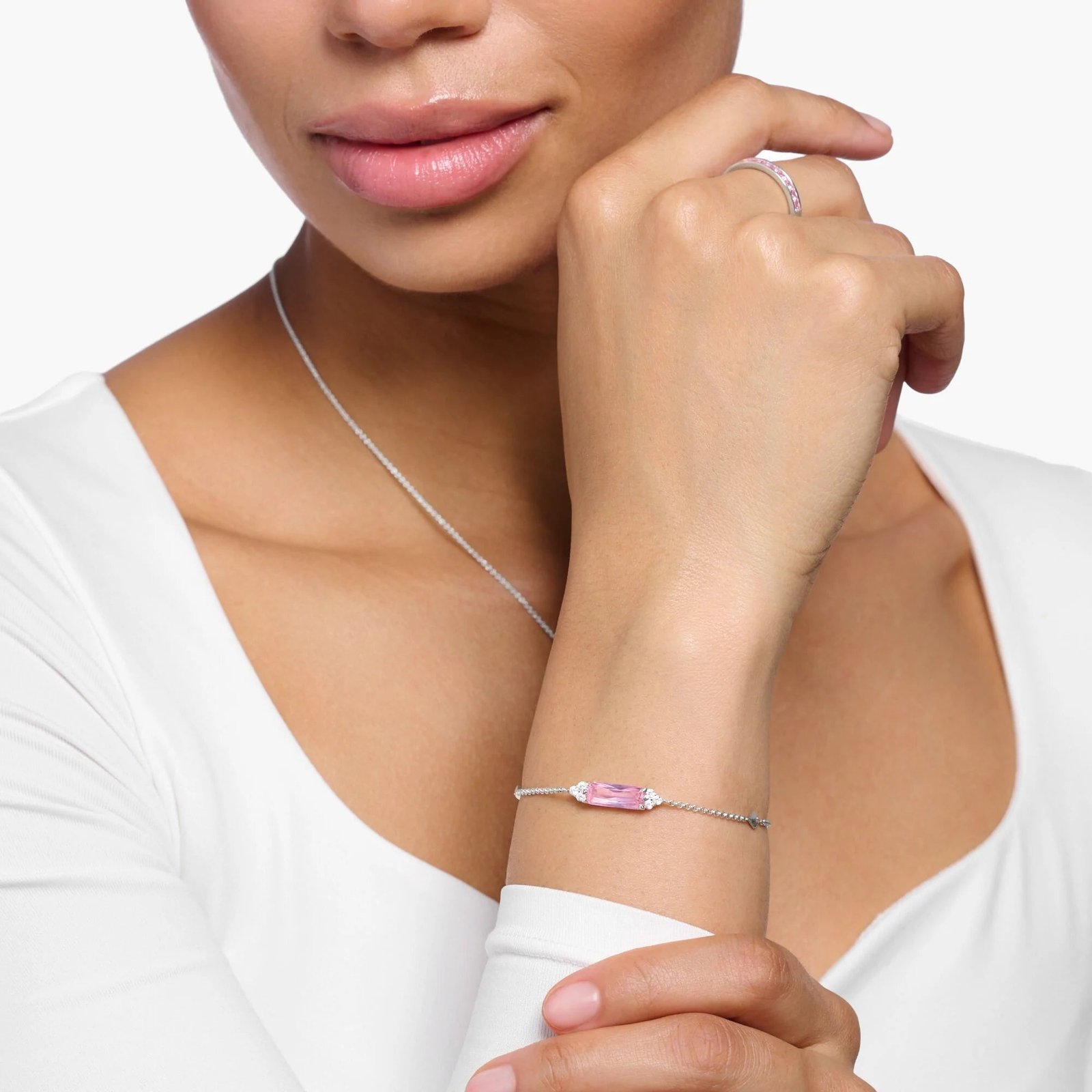 THOMAS SABO Heritage Pink Silver Bracelet - Image 2