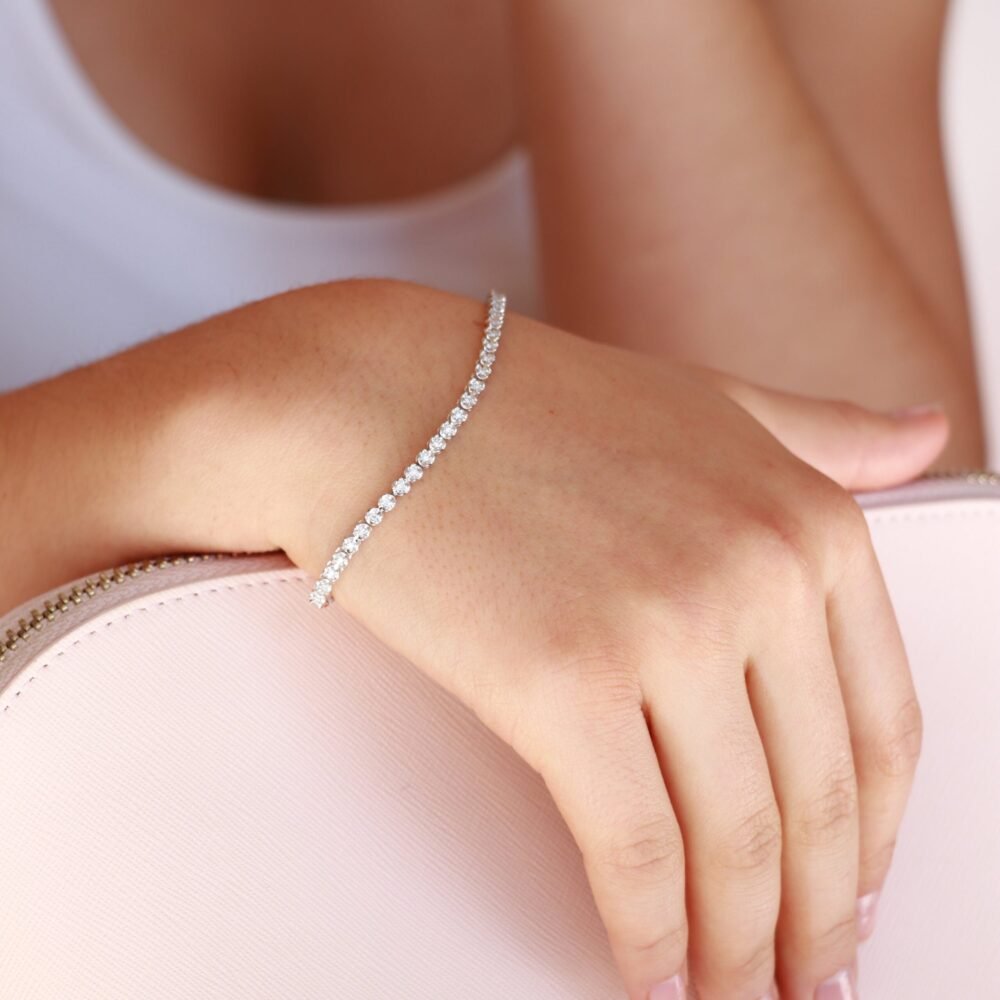 Bracelet with 0.48ct Diamonds in 9K White Gold - Image 2