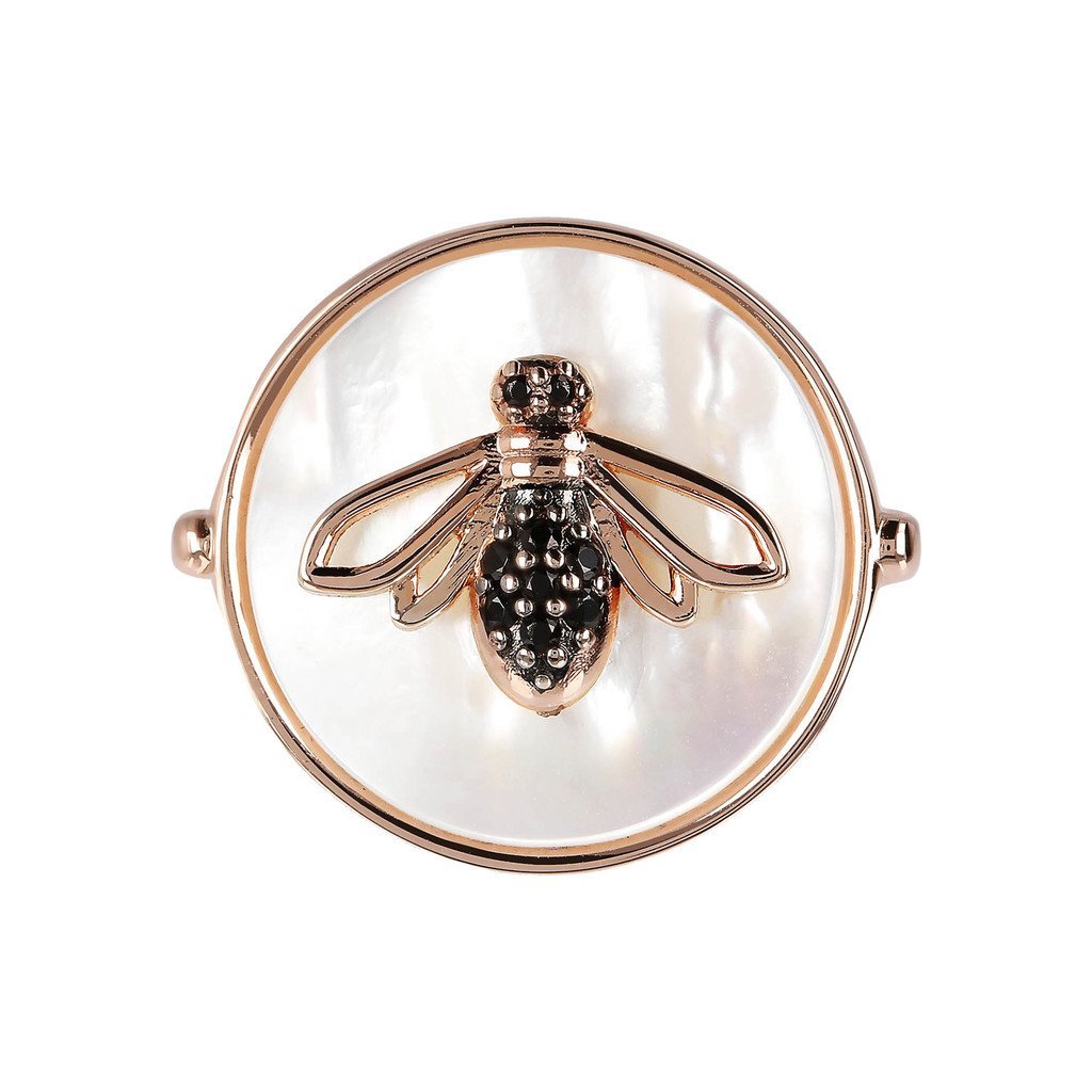 Bronzallure Bee Ring Mother of Pearl - Image 3