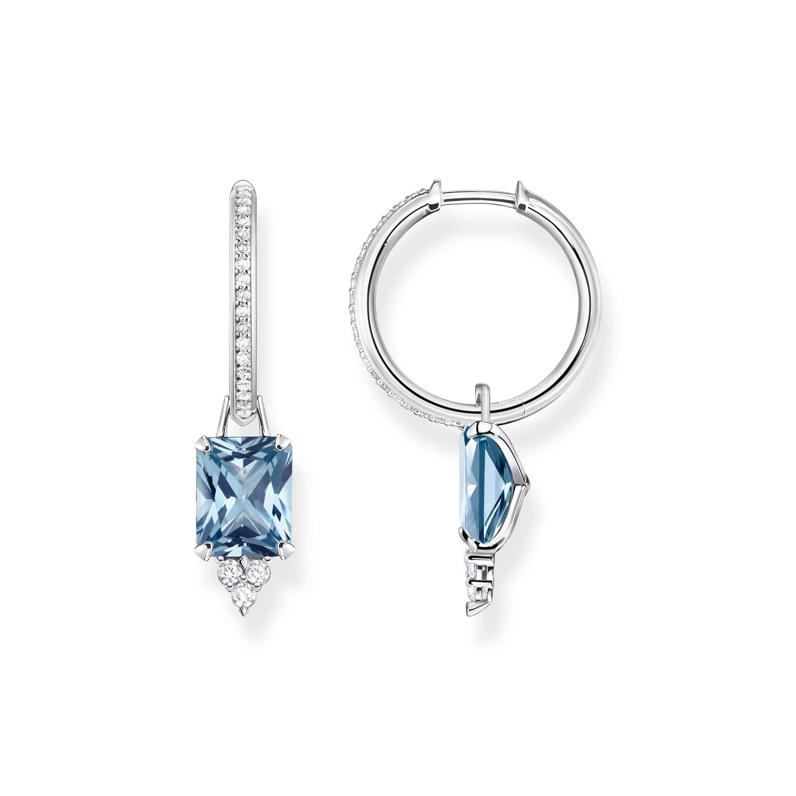 THOMAS SABO Heritage Aqua Stone Hoop Earrings