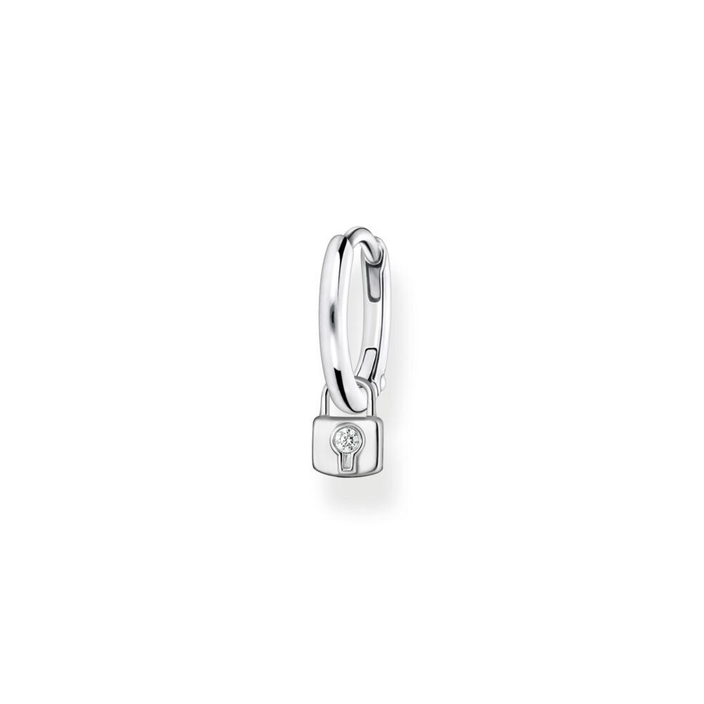 Thomas Sabo Single hoop earring with padlock pendant silver