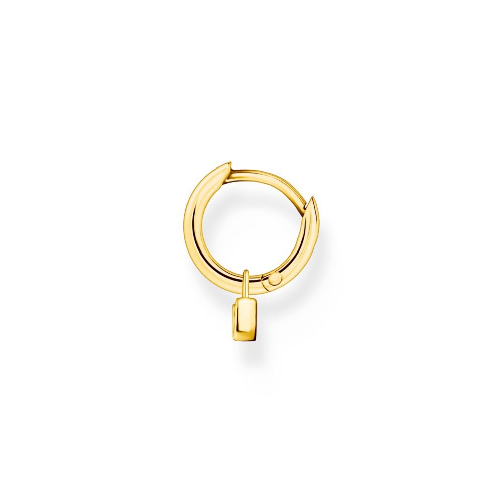 Thomas Sabo Single hoop earring with padlock pendant gold - Image 2