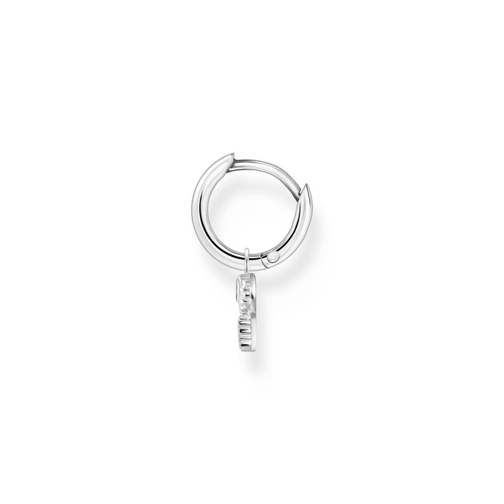 Thomas Sabo Single hoop earring with key pendant silver - Image 2