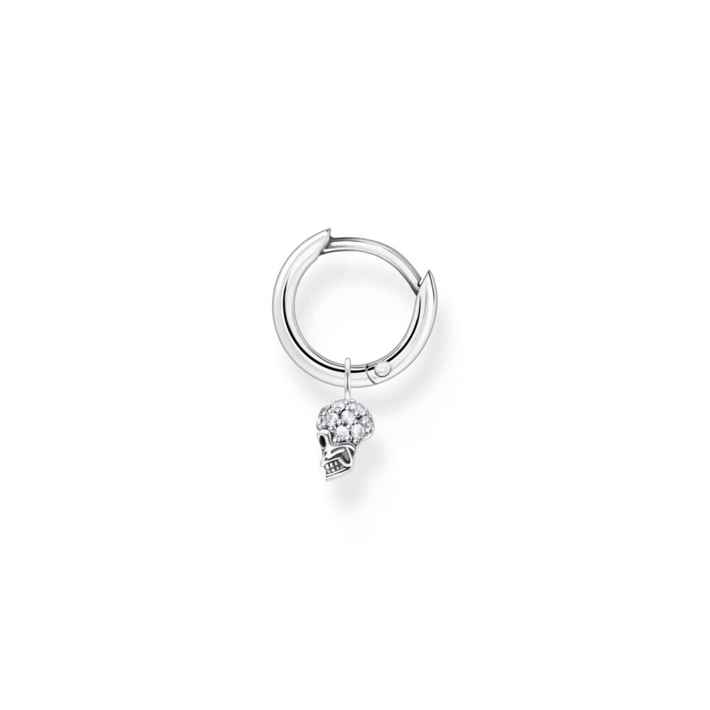 Thomas Sabo Single hoop earring with skull pendant silver - Image 2