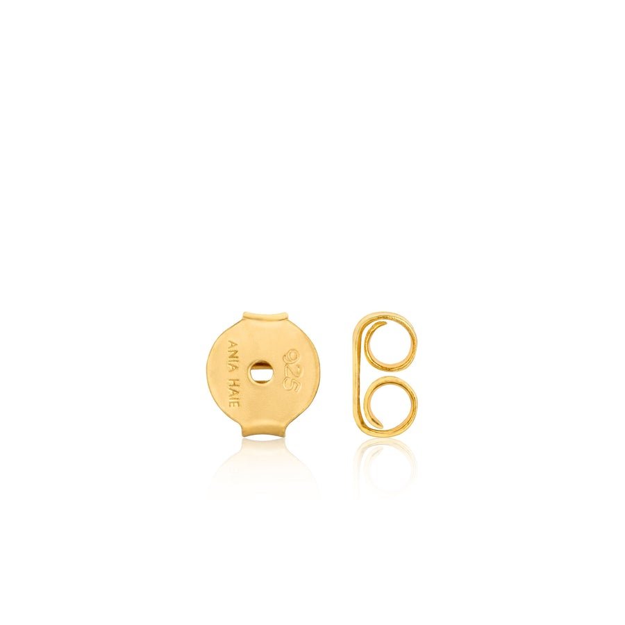 Ania Haie Gold Padlock Stud Earrings - Image 4