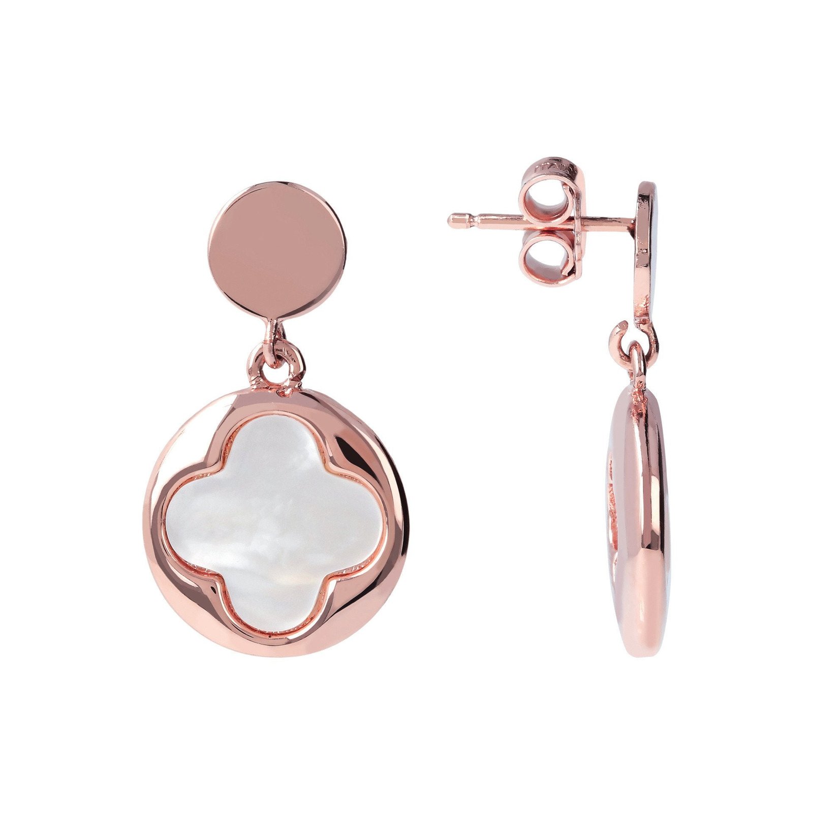 Bronzallure Four-Leaf Clover Dangle Earrings - Image 4